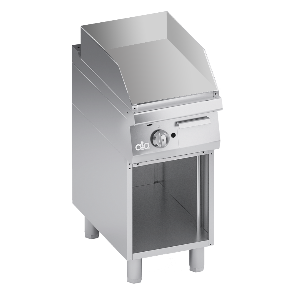 Grill pe gaz simplu, suprafata neteda, inox, 40*70*85 cm