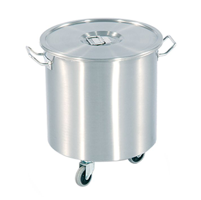 Pubela inox cu roti si capac 54 lt