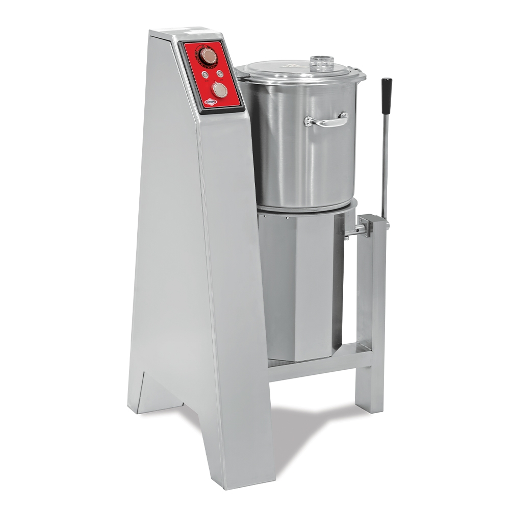 Cutter mixer vertical pentru humus si legume, inox, 20 lt, 61*64*105 cm
