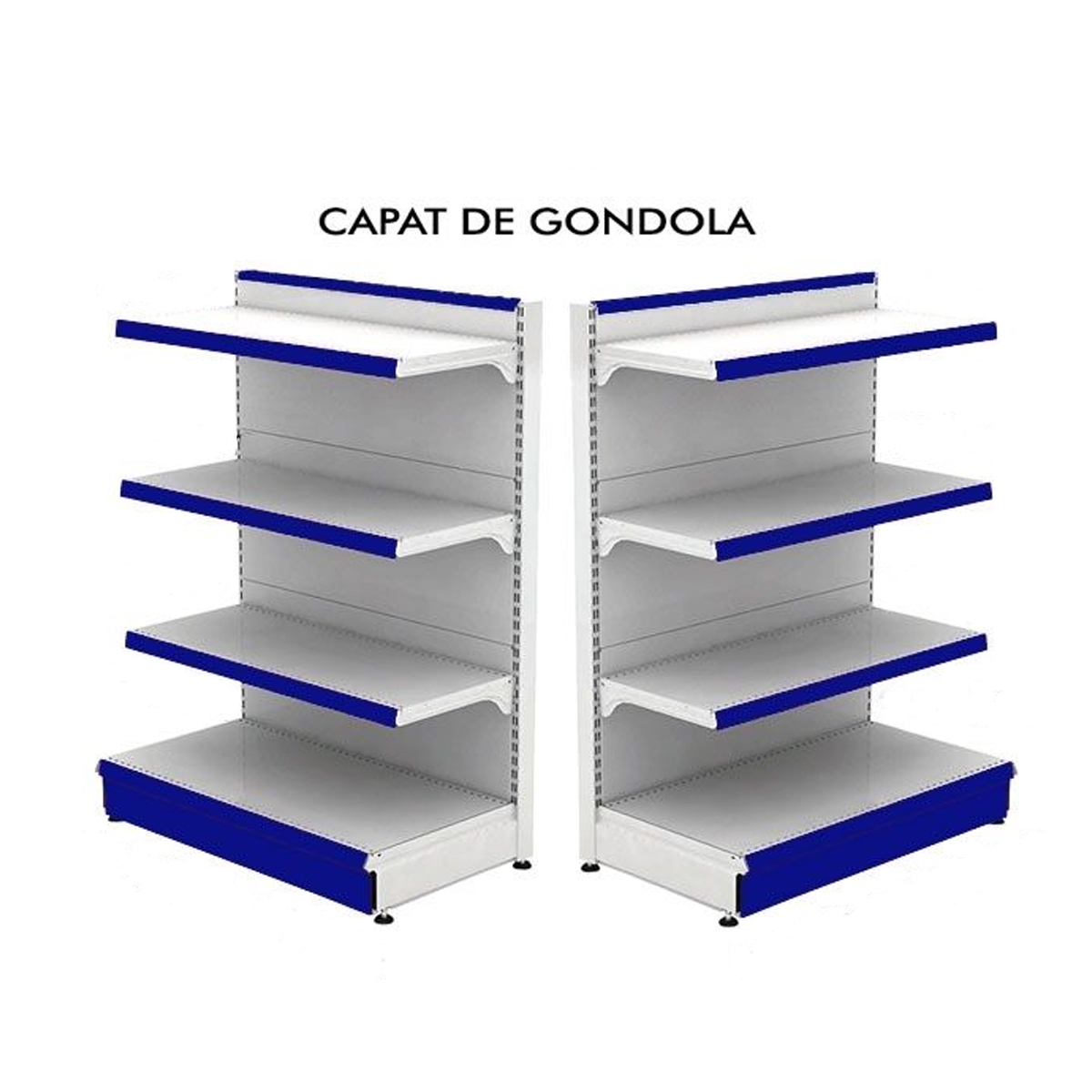 Raft metalic capat de gondola 100*140 baza 50 cm si 3 polite de 40 cm