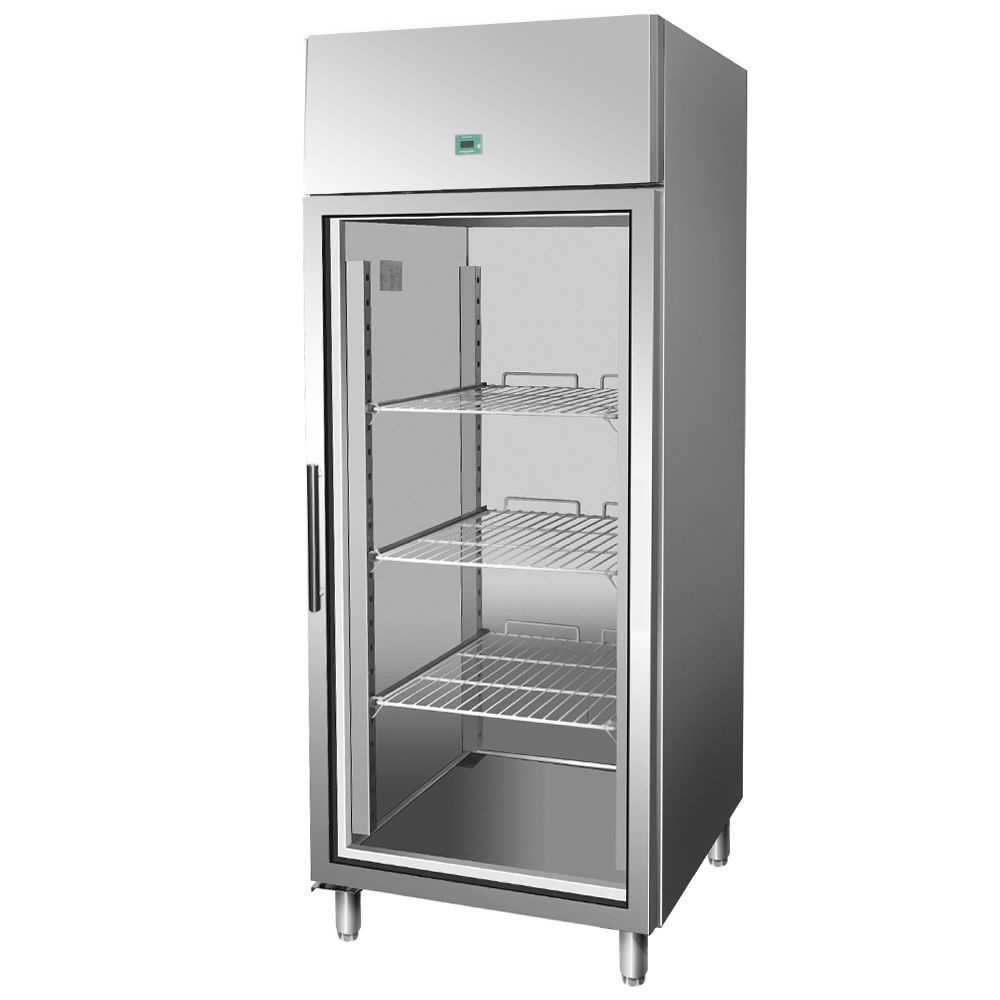Dulap frigorific vertical inox cu 1 usa din sticla, 507 lt