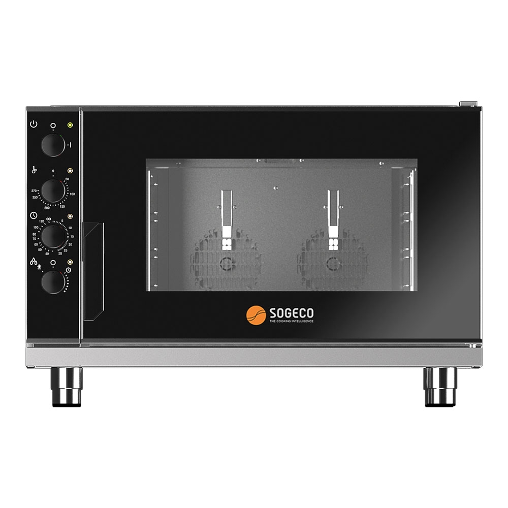 Cuptor profesional SOGECO by Gierre gastro electric cu convectie si abur, panou mecanic, 4 cuve