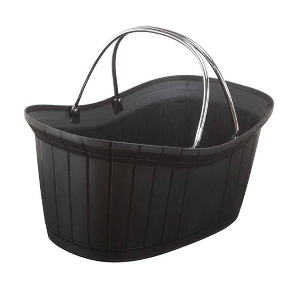 Cos lux cosmetice cu 2 manere - 12 lt, negru