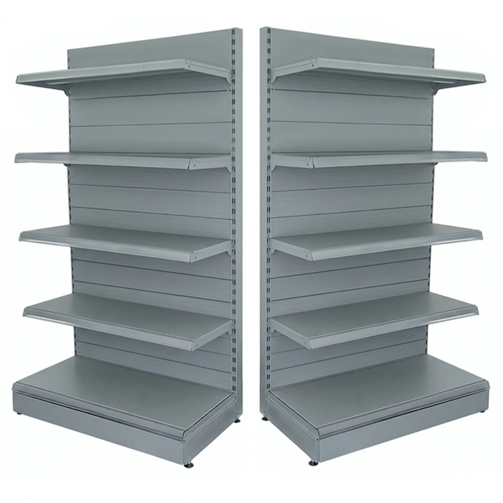 Raft magazin metalic de perete 125*200 baza 60 cm si 4 polite de 60