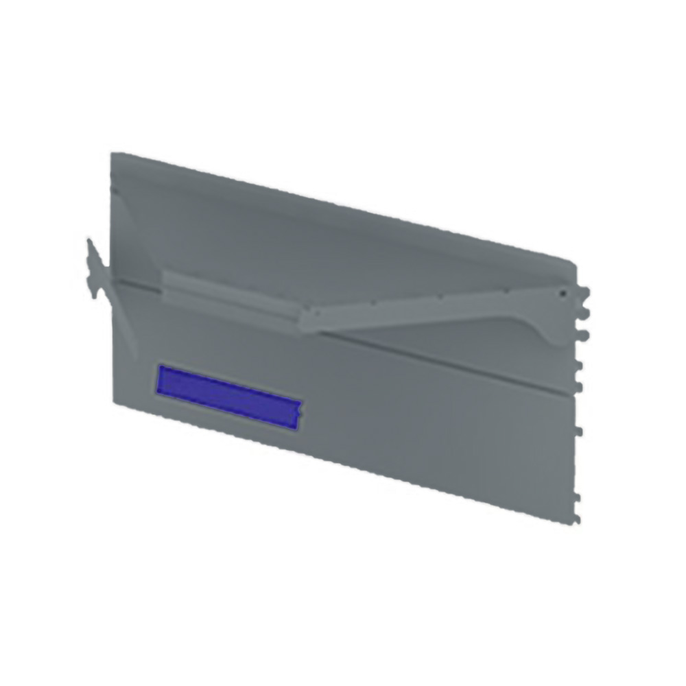 Polita coltar 30 cm, P25 pentru rafturi metalice gri