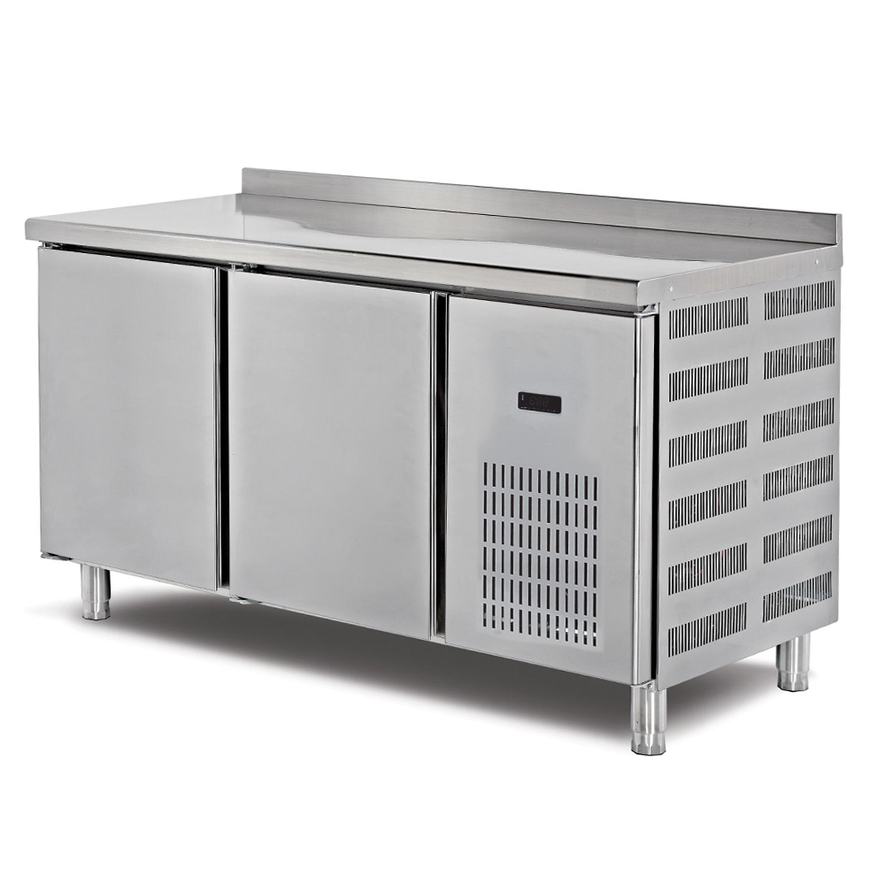 Masa rece, profesionala, inox, 2 usi, 125*70*85 cm