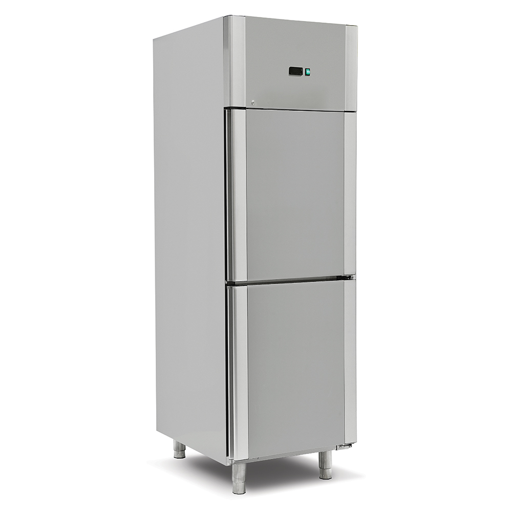 Dulap congelator vertical inox cu 2 usi, 700 lt