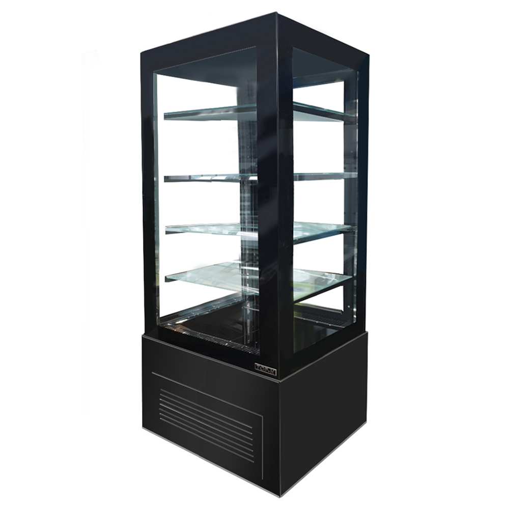 Vitrina frigorifica verticala, cofetarie, RAL9005-NEGRU, geam drept, ventilata, 95*70 cm