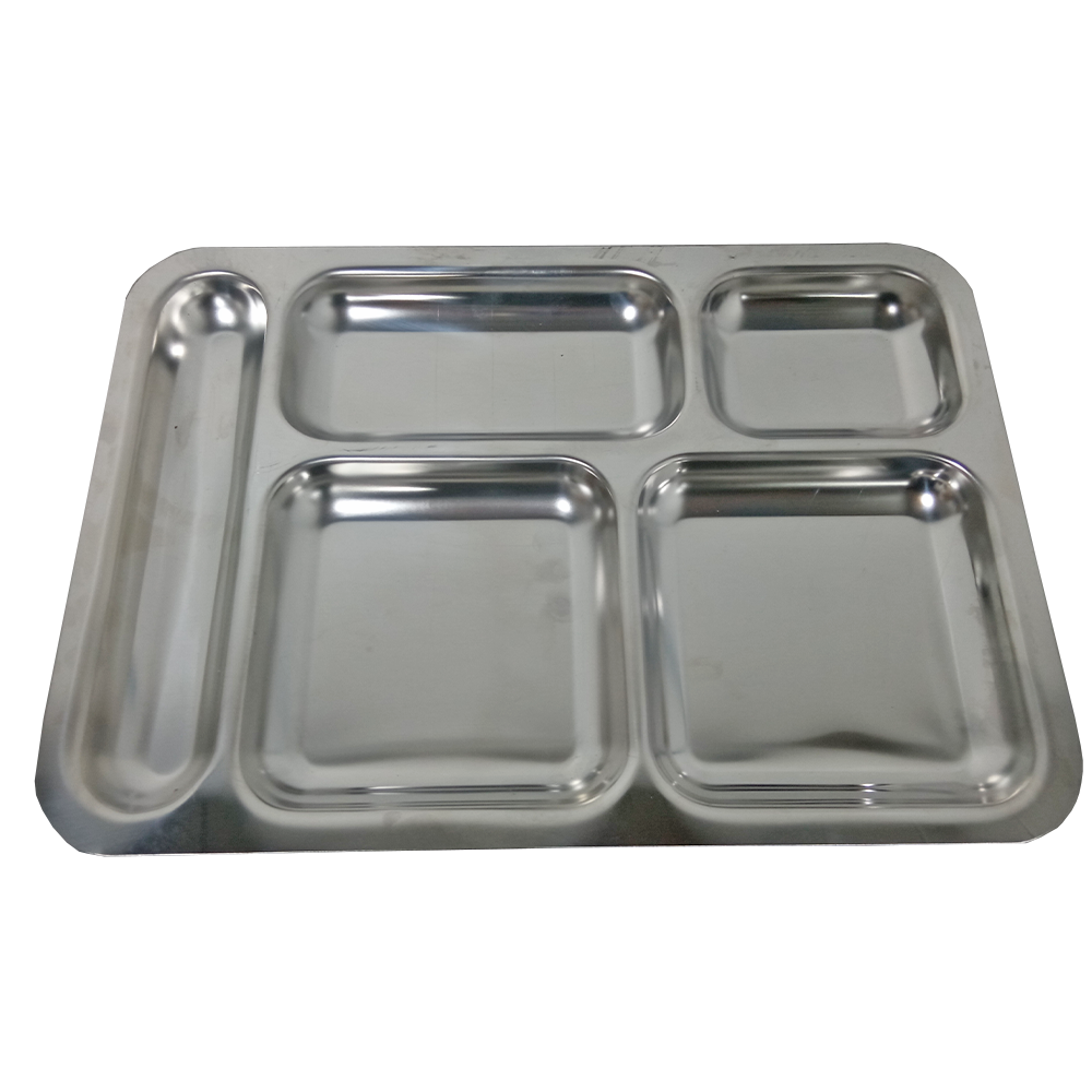 Tava inox 18/10 servire cu 5 compartimente