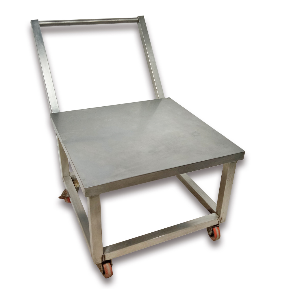 Carucior inox cu roti si maner 110*70*90 cm