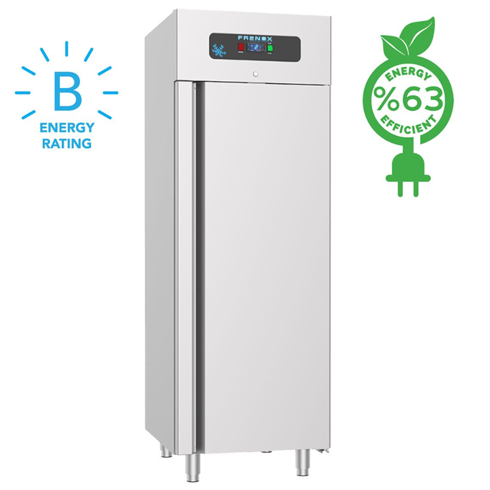 Dulap congelator vertical inox, FRENOX cu 1 usa, Eficienta Energetica, 700 lt
