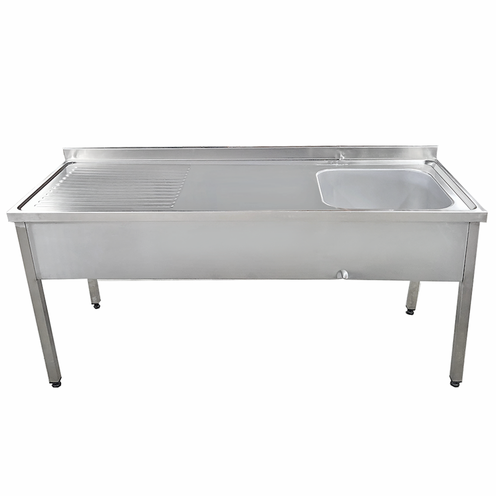 Spalator cu 1 cuva pe partea dreapta si picurator, inox, 180*70*85 cm