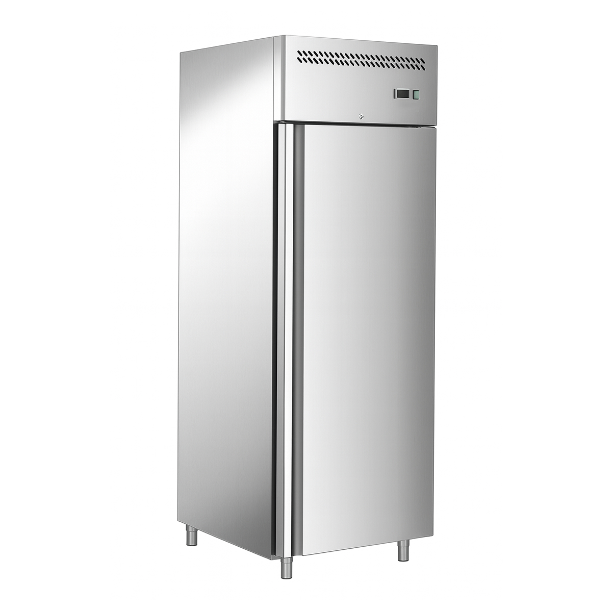 Dulap frigorific vertical inox 650 LT cu 1 usa, -18 / -22°C, eficienta energetica, 3 grilaje GN 2/1, Panou de control digital