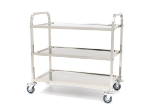 Carucior inox servire cu 3 nivele