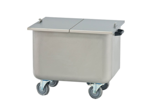 Carucior inox depozitare faina si zahar