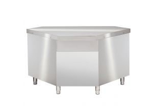 Masa de lucru coltar exterior, 90 grade, inox, 105*105*85 cm