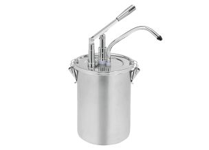 Dozator din inox cu pompa pt ketchup/mustar/maioneza 4.5 lt