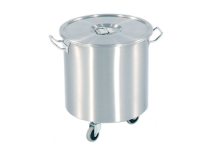 Pubela inox cu roti si capac 48 lt