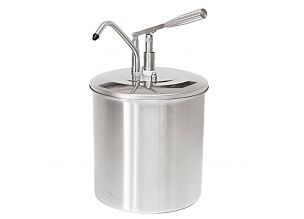 Dozator din inox, cu pompa pt ketchup/mustar/maioneza 10 lt