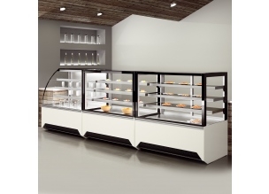 Vitrina frigorifica Jordao, pentru prajituri Vista, geam drept, ventilata, 1.65 m