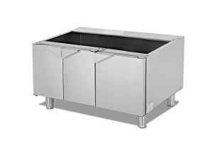 Dulap neutru triplu cu usi batante, inox, 90*57*57 cm