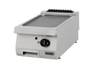 Grill pe gaz profesional OZTI, inox, cu suprafata neteda cromata, 40*90*28 cm