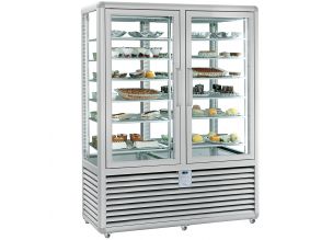 Vitrina congelare verticala dubla, pentru cofetarie gelaterie, profesionala, 1082 lt, 175*62*186 cm