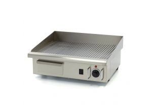 Grill electric dublu cu suprafata striata
