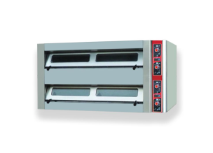 Cuptor profesional pentru pizza si patiserie, electric, inox, cu samota, 2 vetre x 4 tavi 40*60 cm, 160*115*96 cm