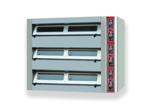 Cuptor profesional pentru pizza si patiserie, electric, inox, cu samota, 3 vetre x 4 tavi 40*60 cm, 160*115*48 cm