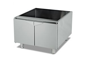 Dulap neutru dublu cu usi batante, inox, 80*85*57 cm