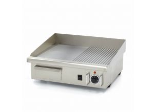 Grill electric dublu cu suprafata neteda si striata