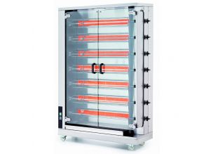 Rotisor profesional pe gaz cu 7 tepuse, 28-35 pui