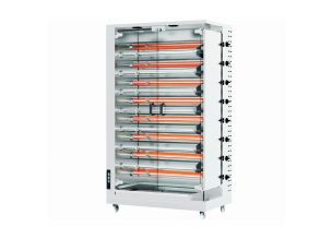 Rotisor profesional pe gaz cu 15 tepuse, 32-40 pui