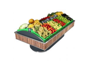 Insula neutra legume-fructe, inox, 346*135*75 cm