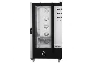 Cuptor profesional gastronomic FM electric cu 20 tavi si panou electromecanic + carucior