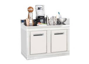 Masa de lucru neutra din inox cu 2 usi FRENOX pentru bar