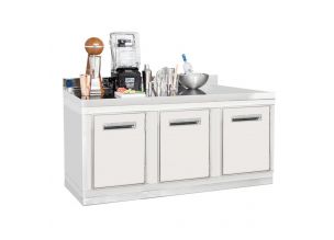 Masa de lucru neutra din inox cu 3 usi FRENOX pentru bar