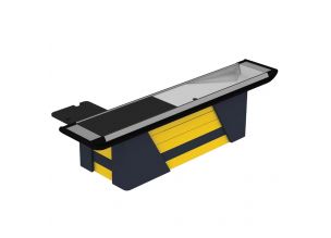 Masa tandem pentru casa de marcat 2,9 m, cu banda si rama din aluminiu
