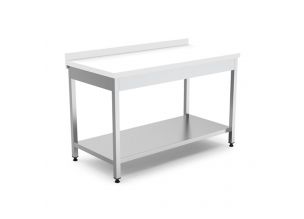 Masa de lucru inox cu blat din polietilena si polita inferioara 200*60*85