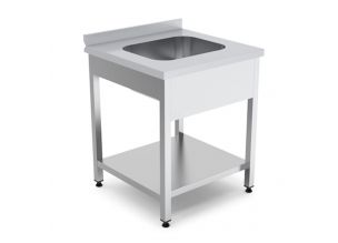 Spalator cu 1 cuva si polita inferioara, inox, 70*60*85 cm