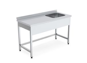 Spalator cu 1 cuva pe partea dreapta si picurator, inox, 140*70*85 cm