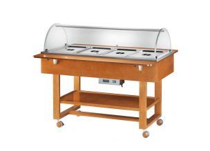 Carucior autoservire bain marie 4*GN1/1