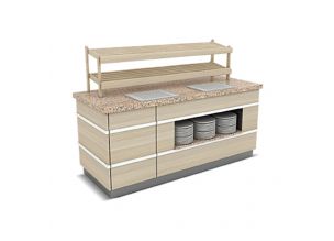 Bufet neutru pentru paine cu o polita interioara 220 cm