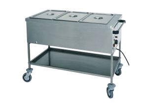 Carucior tip bain marie cu 1 cuva