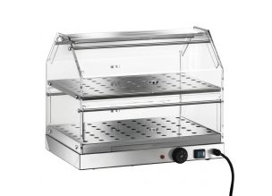 Vitrina calda de banc cu 2 polite