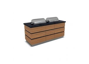 Bufet cald KOBE cu 3 chafing dish 240 cm