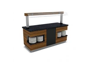 Bufet neutru SANTA FE cu 2 polite interioare si suprastructura 220 cm