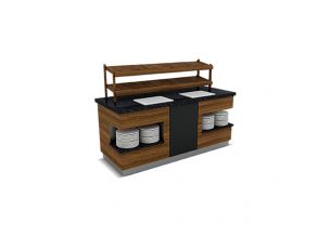 Bufet neutru SANTA FE pentru paine cu 2 polite interioare 220 cm
