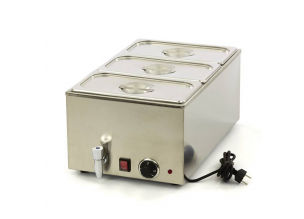 Bain marie de banc cu robinet si 3 cuve GN1/3 cu capac